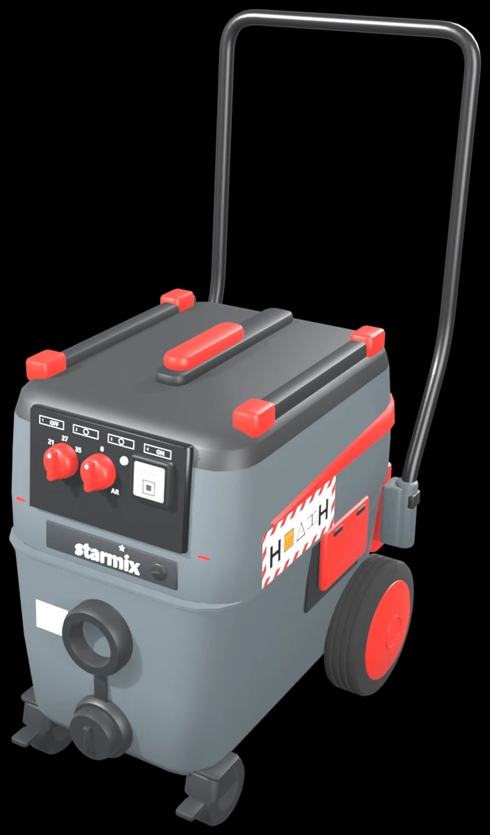 Støvsuger, iPulse H-1635 Safe Plus, H-klasse, 1600 W, Starmix, 3D-modell sett skrått forfra