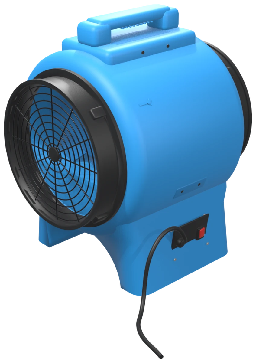 Ventilator, VAF-3000, aksial, Ø300 mm, 230 V, 3D-modell sett skrått forfra