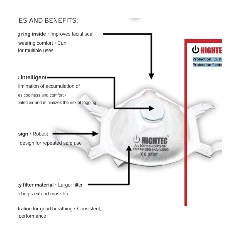 Støvmaske, FFP3 med ventil, HIGHTEC