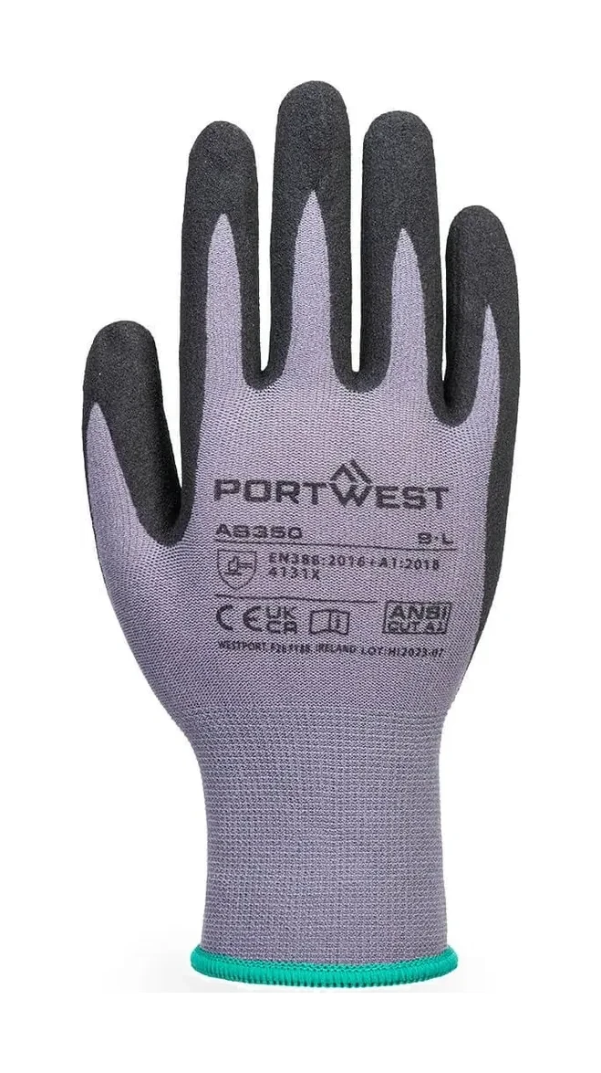 Arbeidshanske, AB350 DermiFlex, nitrilbelegg, Portwest