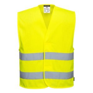C374 - Høy synlighet nettingvest med to bånd